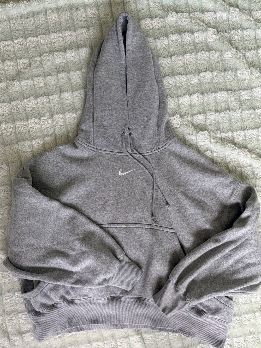 Nike Women's Gray Hoodie with White Swoosh - Picture 1 of 4